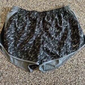 Gray/black running shorts